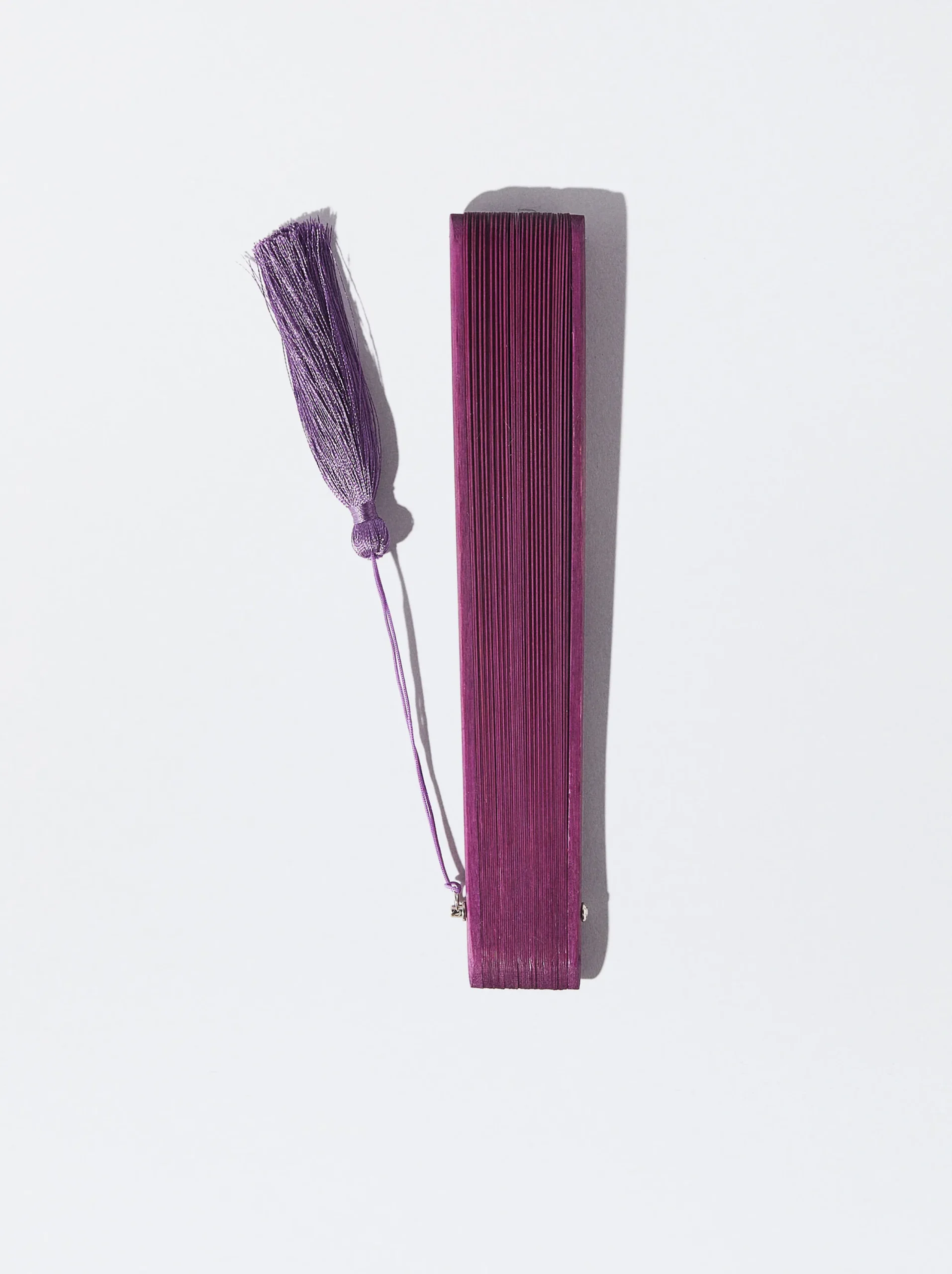 PARFOIS Abanico Bambú Con Perforado Violeta New