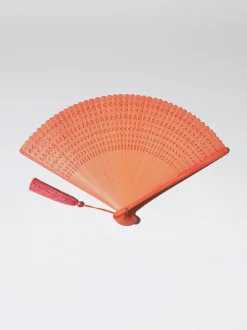 PARFOIS Abanico Bambú Con Perforado Rosa Discount