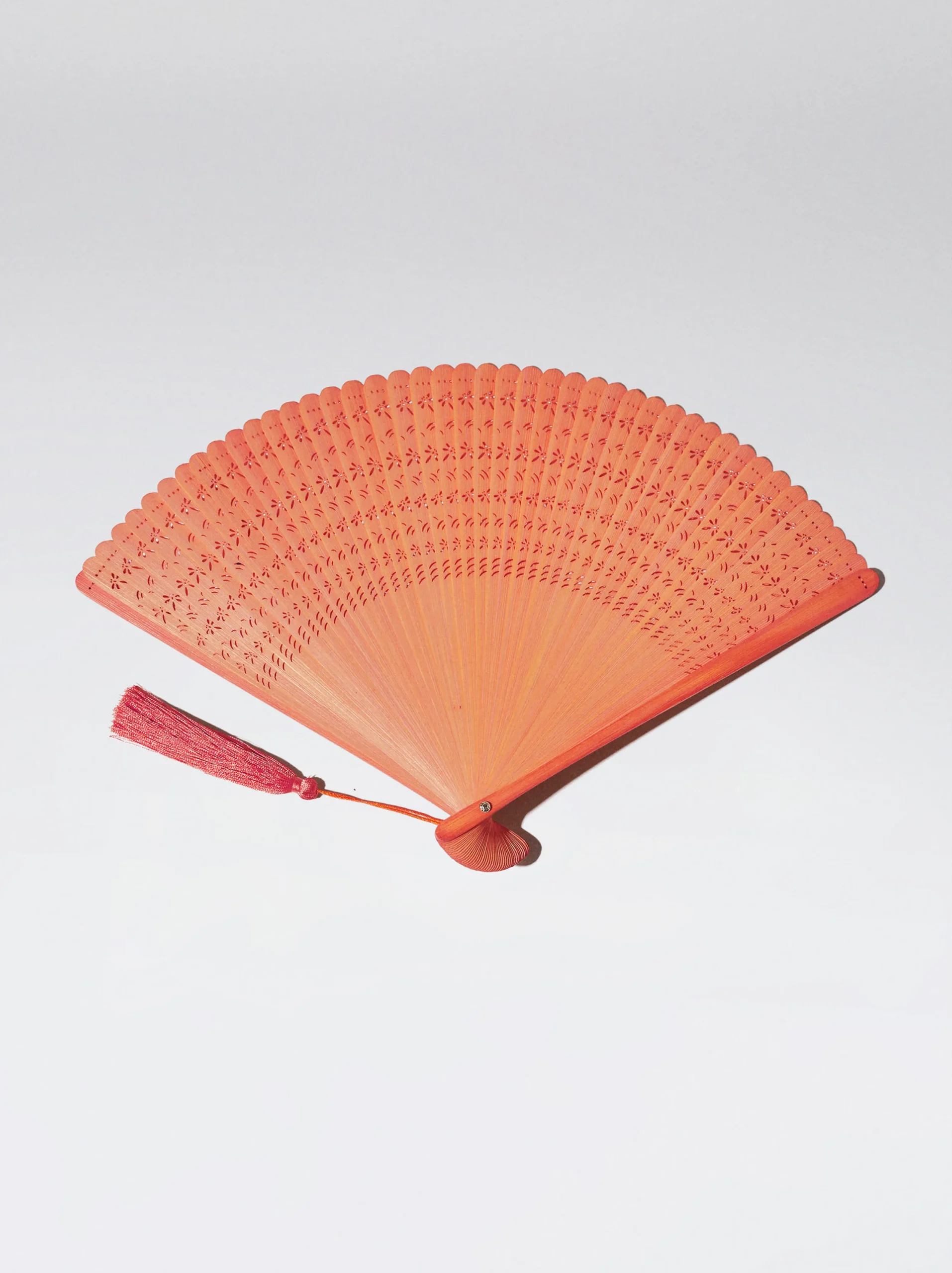 PARFOIS Abanico Bambú Con Perforado Rosa Discount