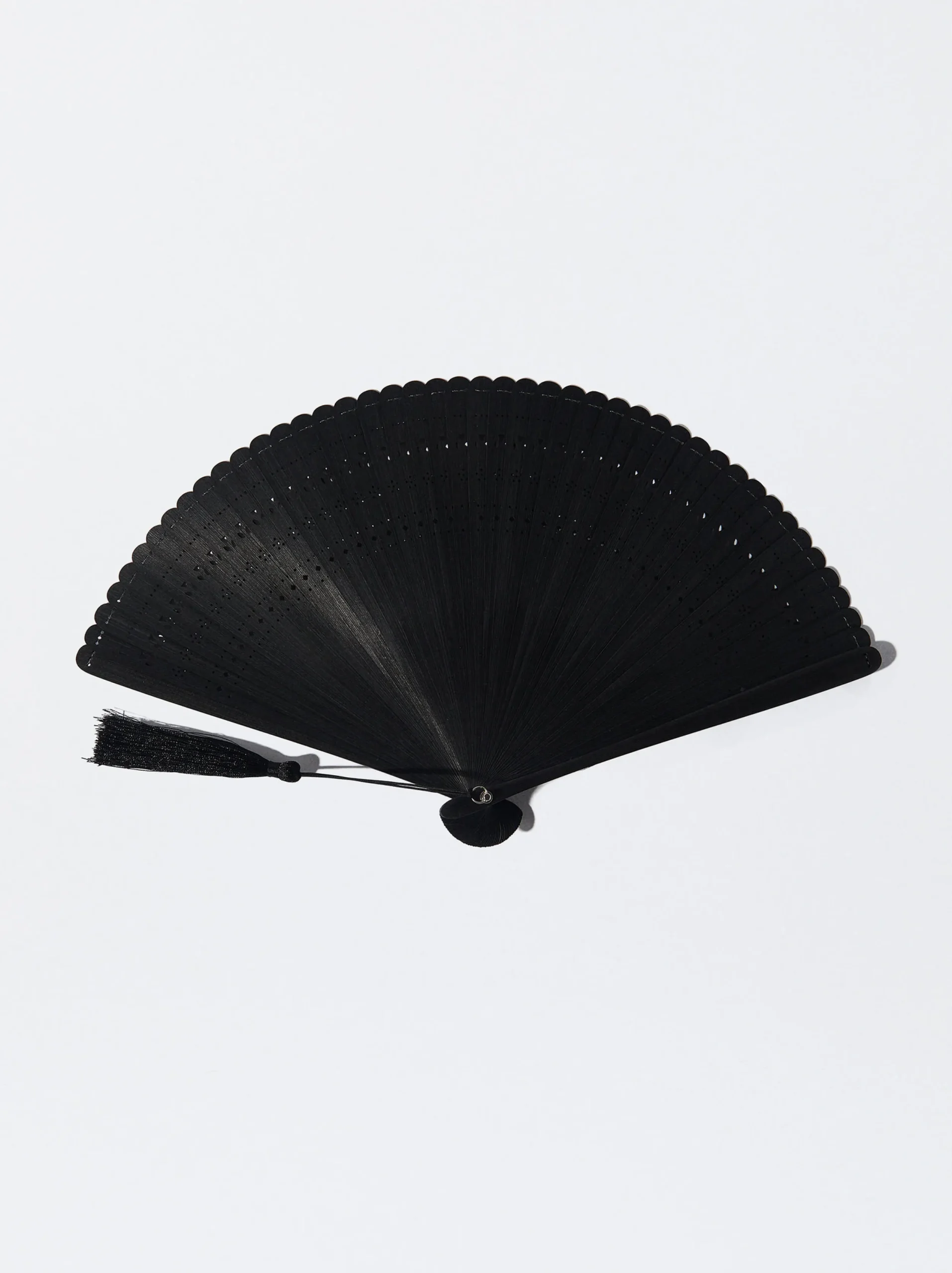 PARFOIS Abanico Bambú Con Perforado Negro Best