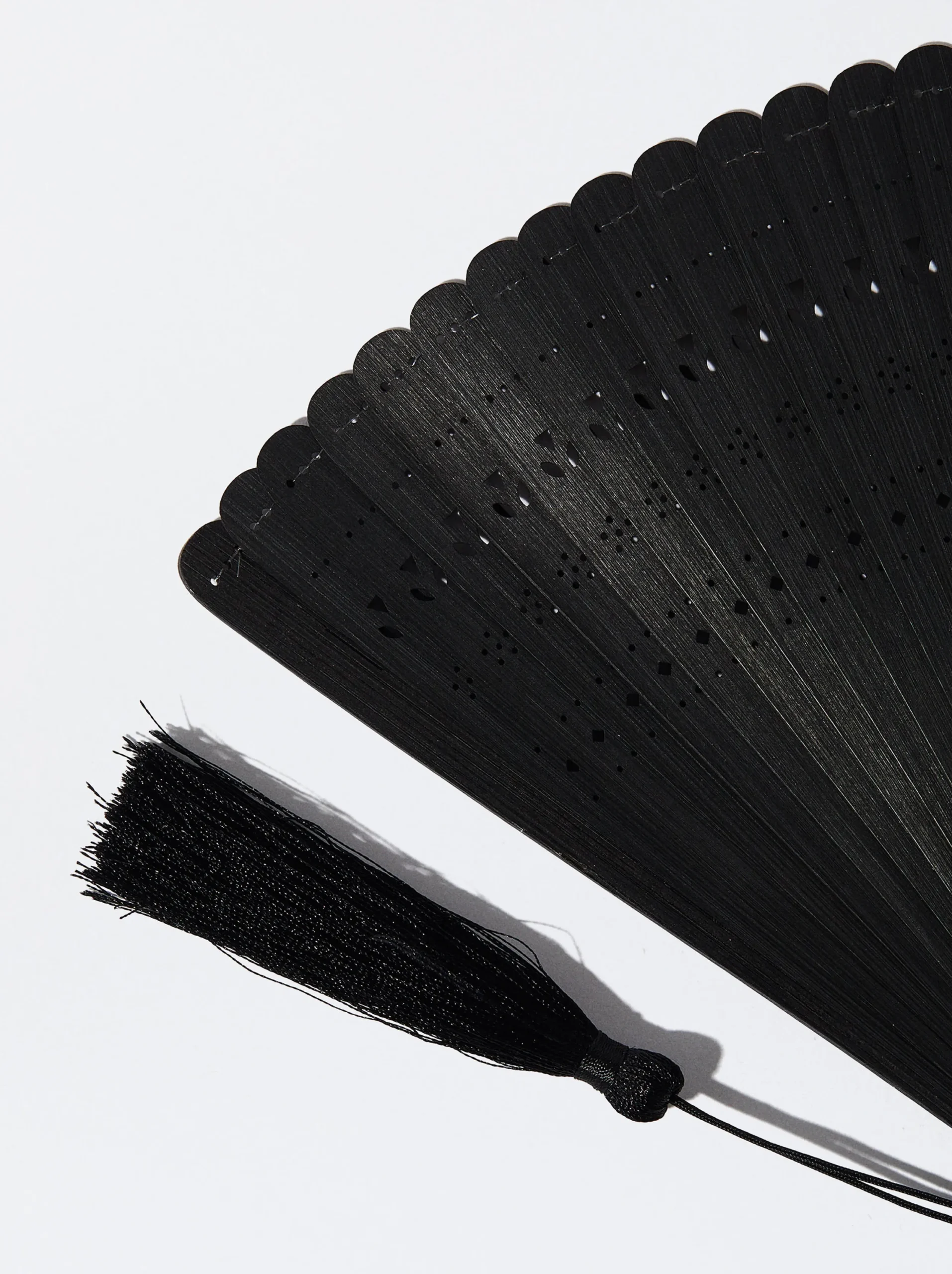 PARFOIS Abanico Bambú Con Perforado Negro Best