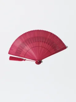 PARFOIS Abanico Bambú Con Perforado Rosa Discount