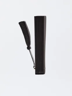 PARFOIS Abanico Bambú Con Perforado Negro Hot