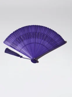 PARFOIS Abanico Bambú Con Perforado Violeta Sale
