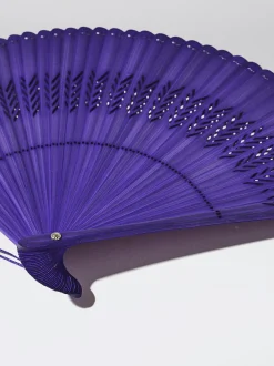 PARFOIS Abanico Bamb&uacute; Con Perforado Violeta Sale