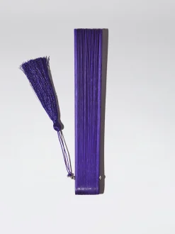 PARFOIS Abanico Bambú Con Perforado Violeta Sale