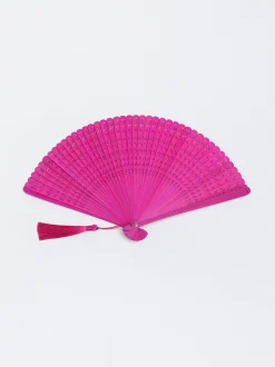 PARFOIS Abanico Bambú Libélulas Fucsia Clearance