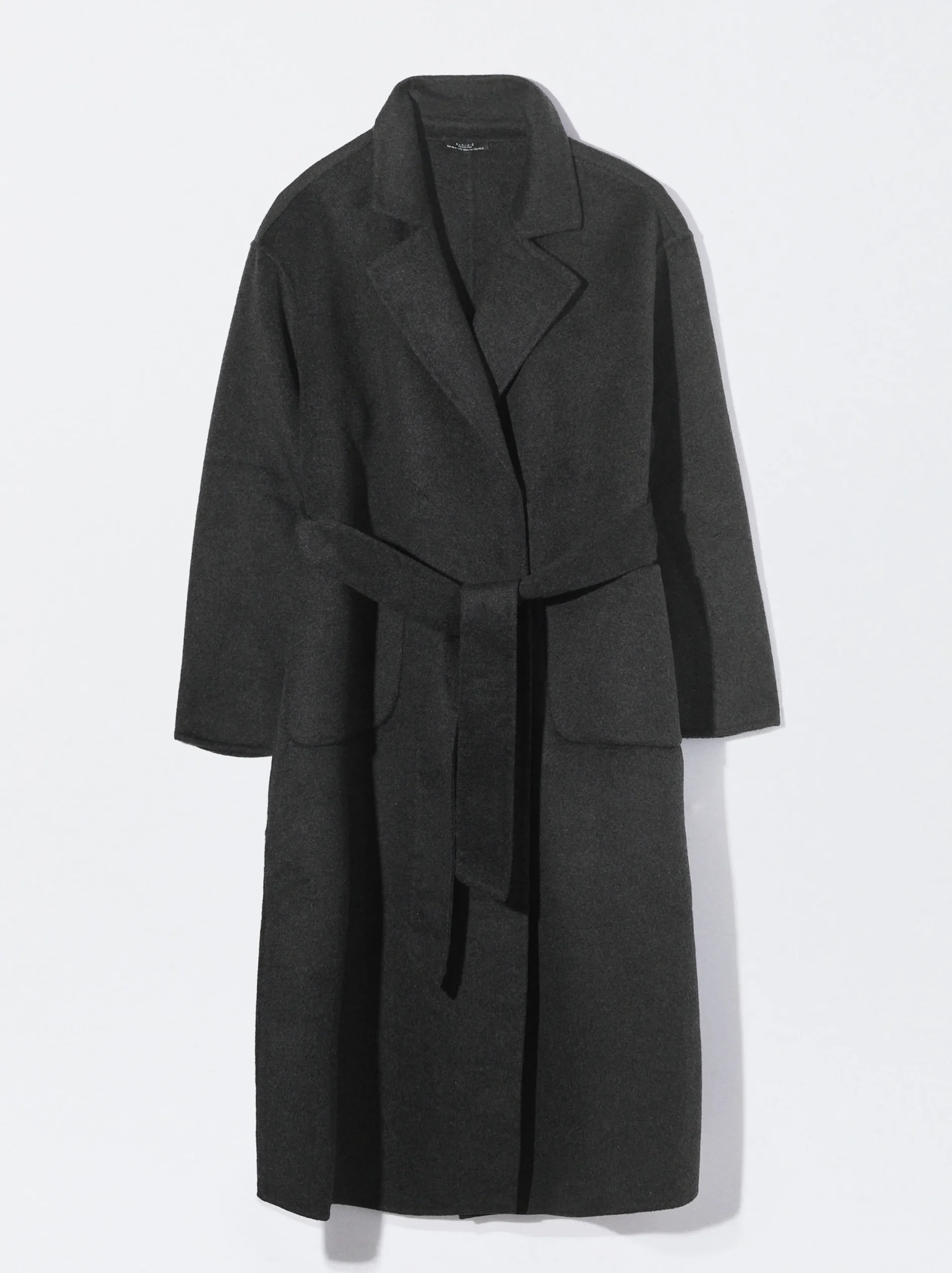 PARFOIS Abrigo Largo Con Lana Gris Store