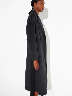 PARFOIS Abrigo Largo Con Lana Gris Store