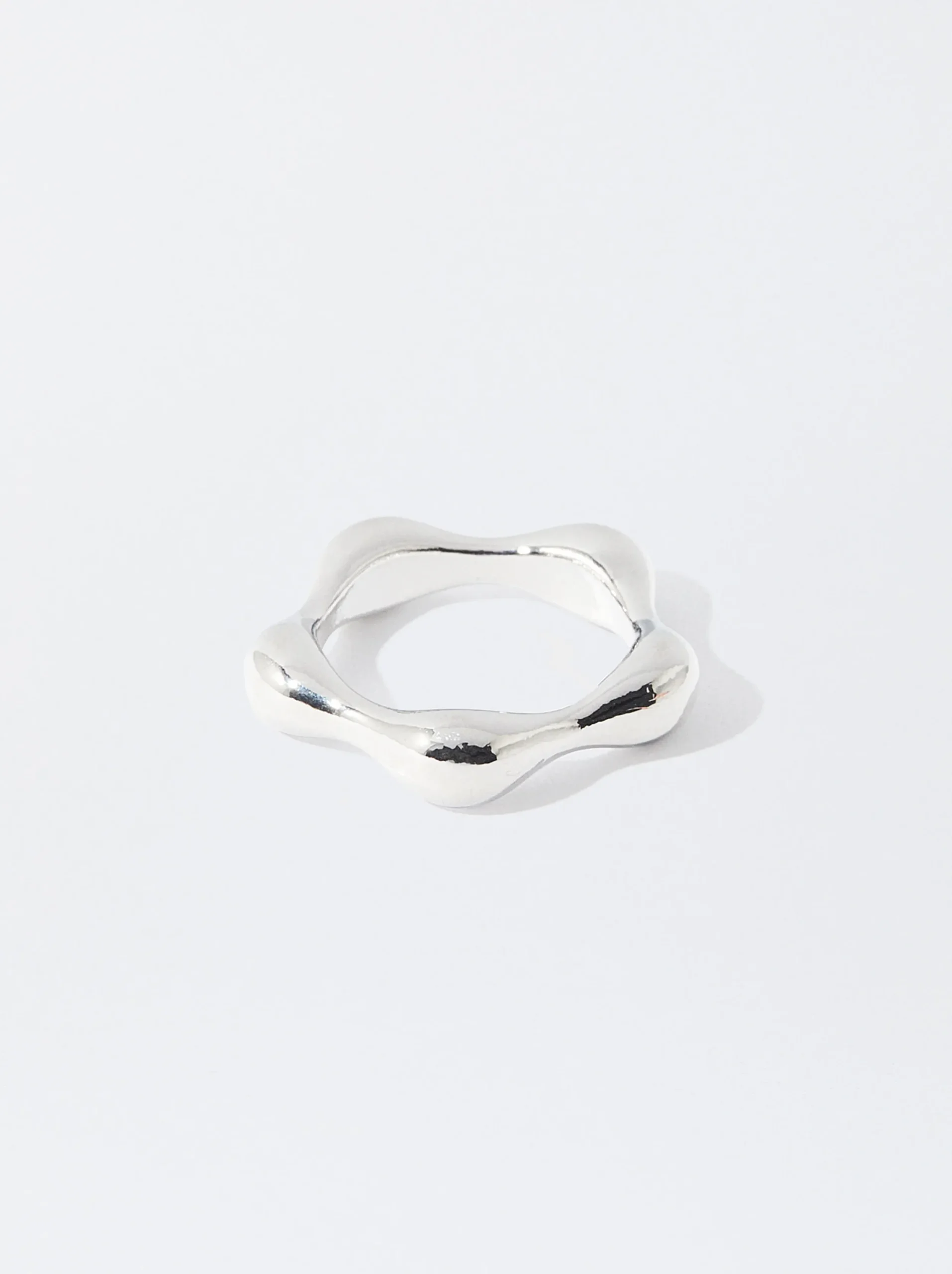 PARFOIS Anel Prateado Irregular Plateado New