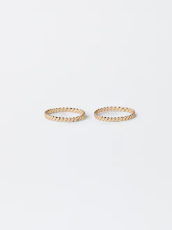 PARFOIS Anillo Bandas Dorado Outlet