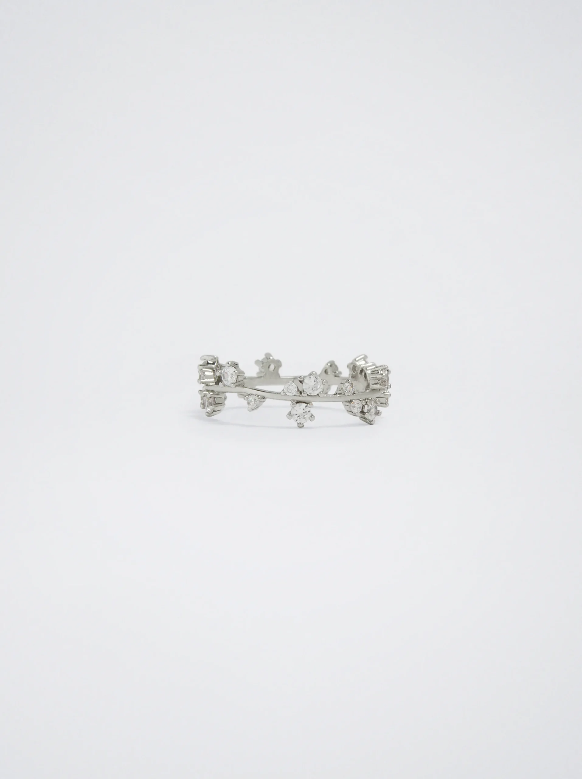 PARFOIS Anillo Con Circonitas Plateado Outlet