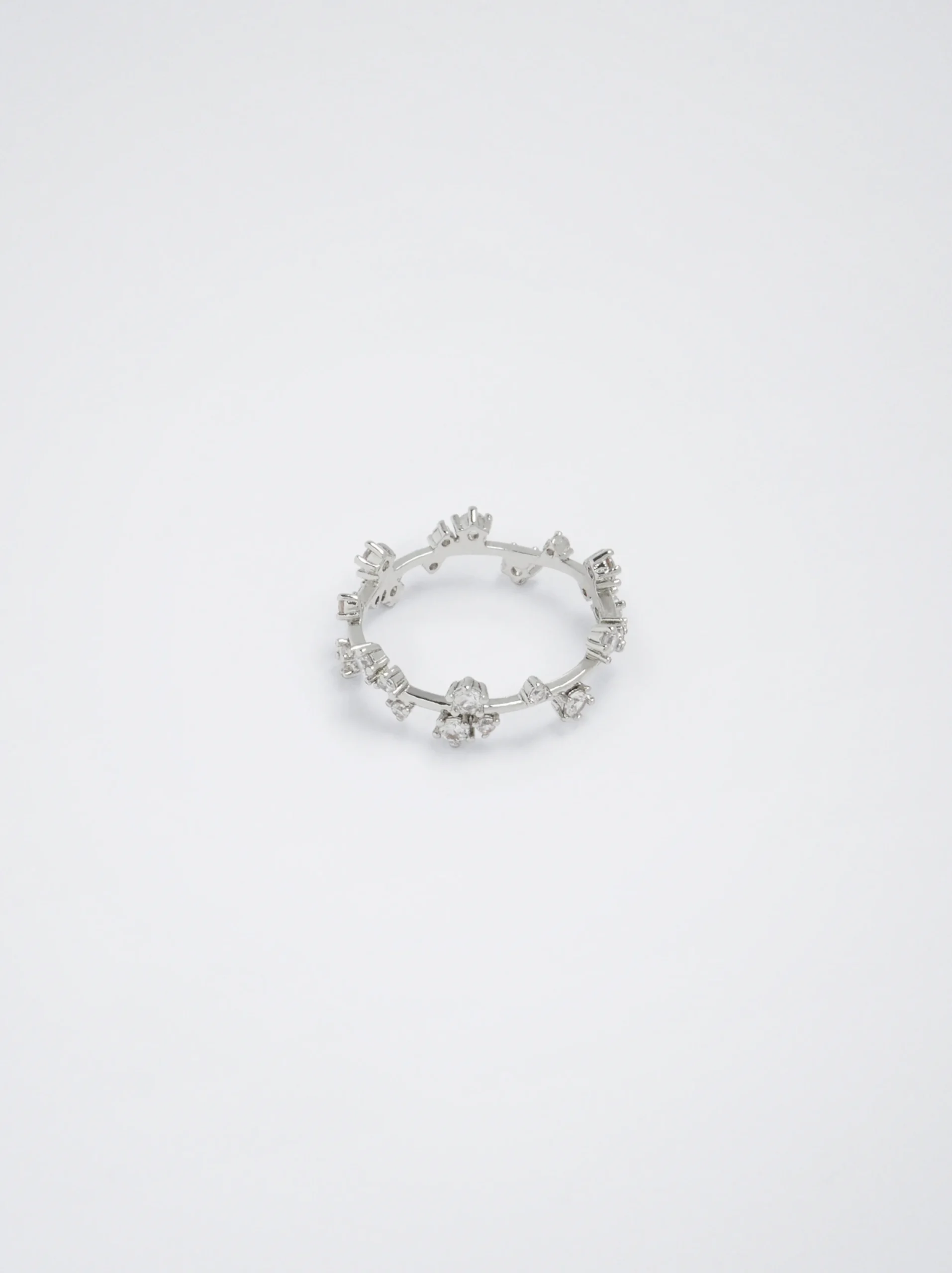 PARFOIS Anillo Con Circonitas Plateado Outlet