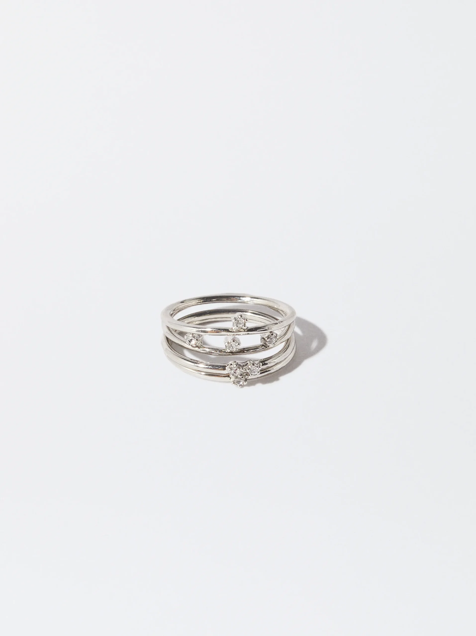 PARFOIS Anillo Con Circonitas Plateado Sale