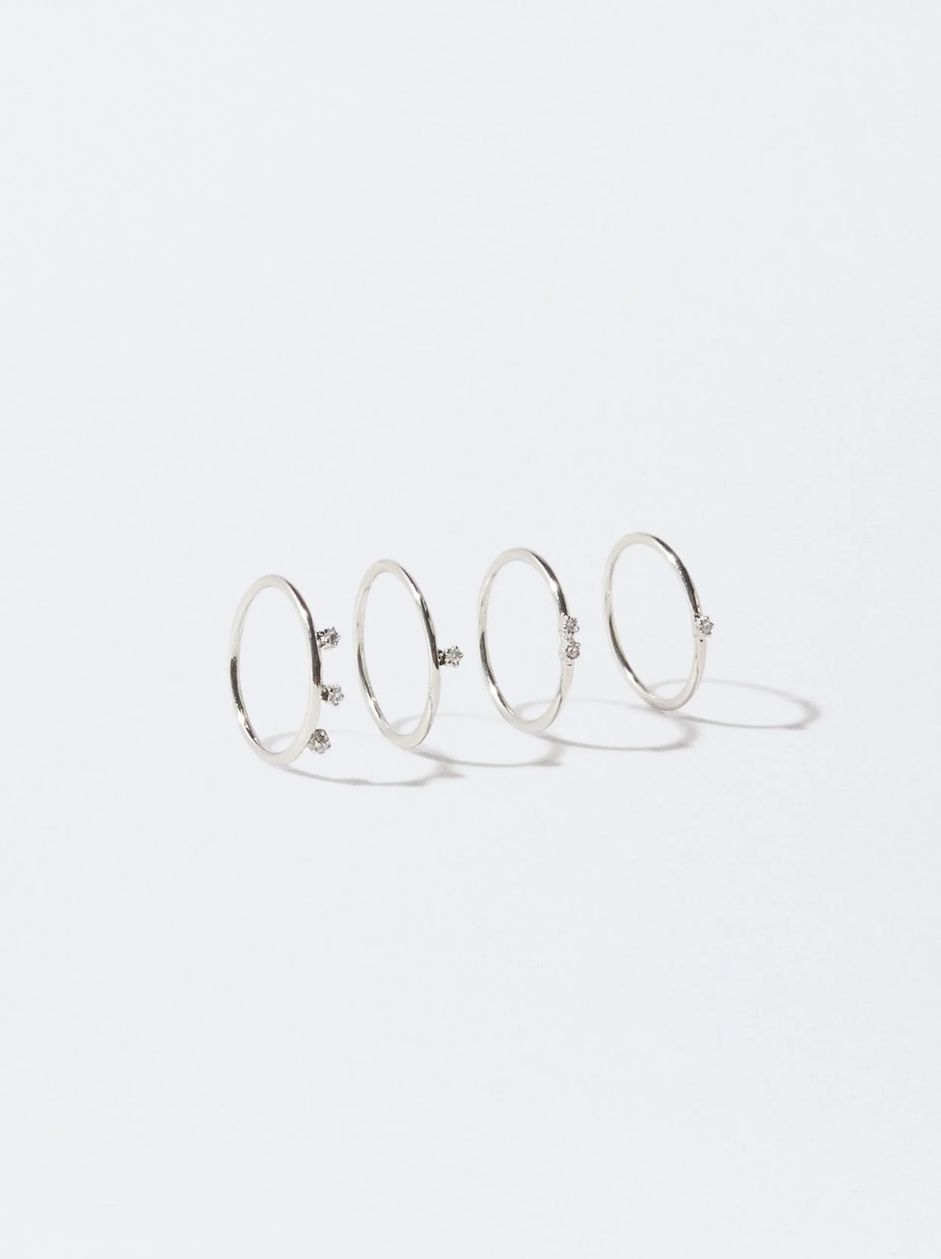PARFOIS Anillo Con Circonitas Plateado Sale