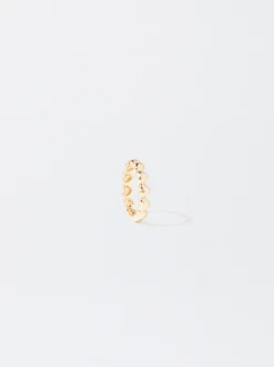 PARFOIS Anillo Con Corazones Dorado Cheap