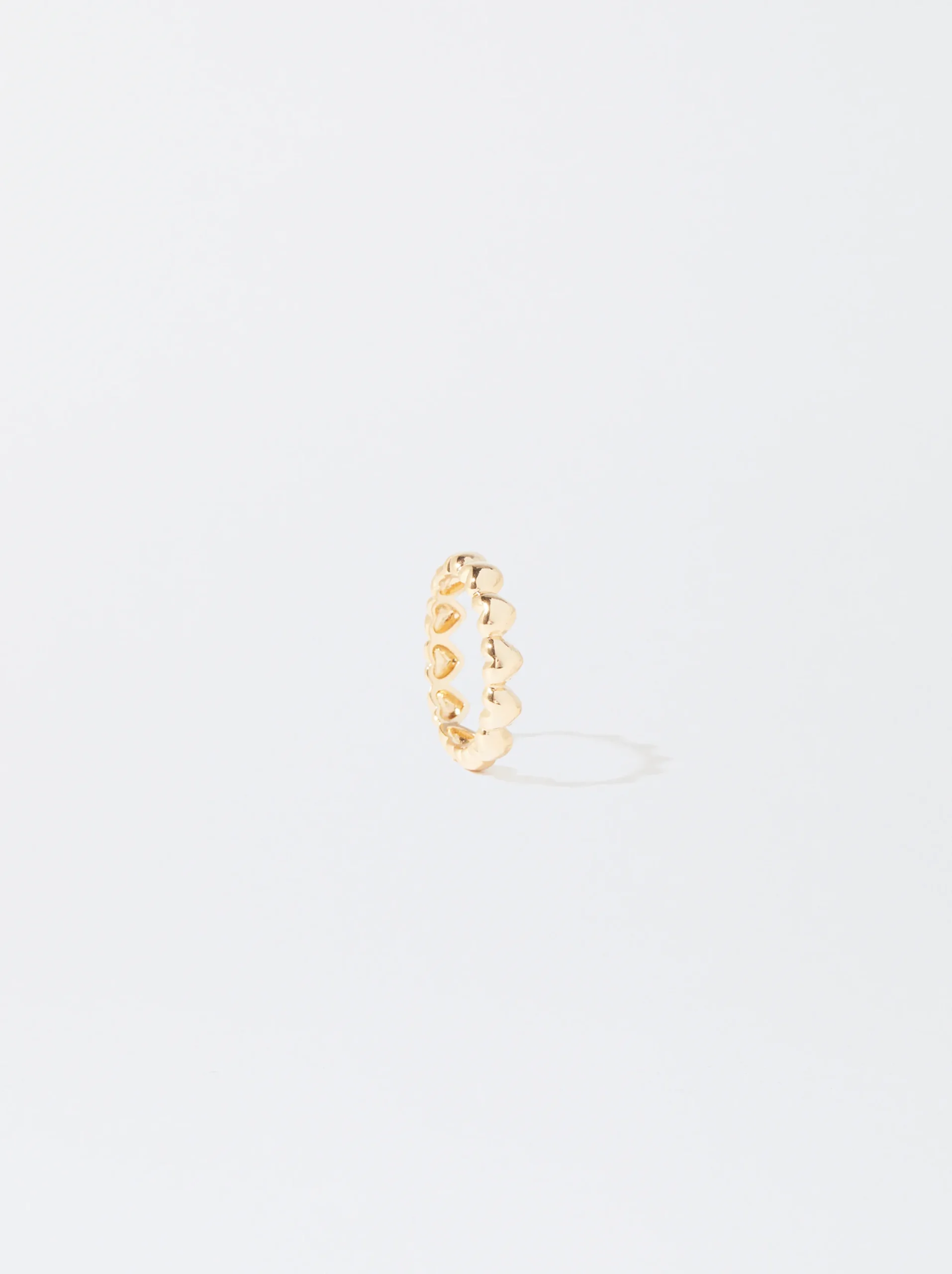 PARFOIS Anillo Con Corazones Dorado Cheap
