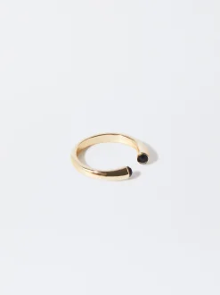 PARFOIS Anillo Con Cristales Negro Clearance