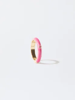 PARFOIS Anillo Con Esmalte Rosa Online