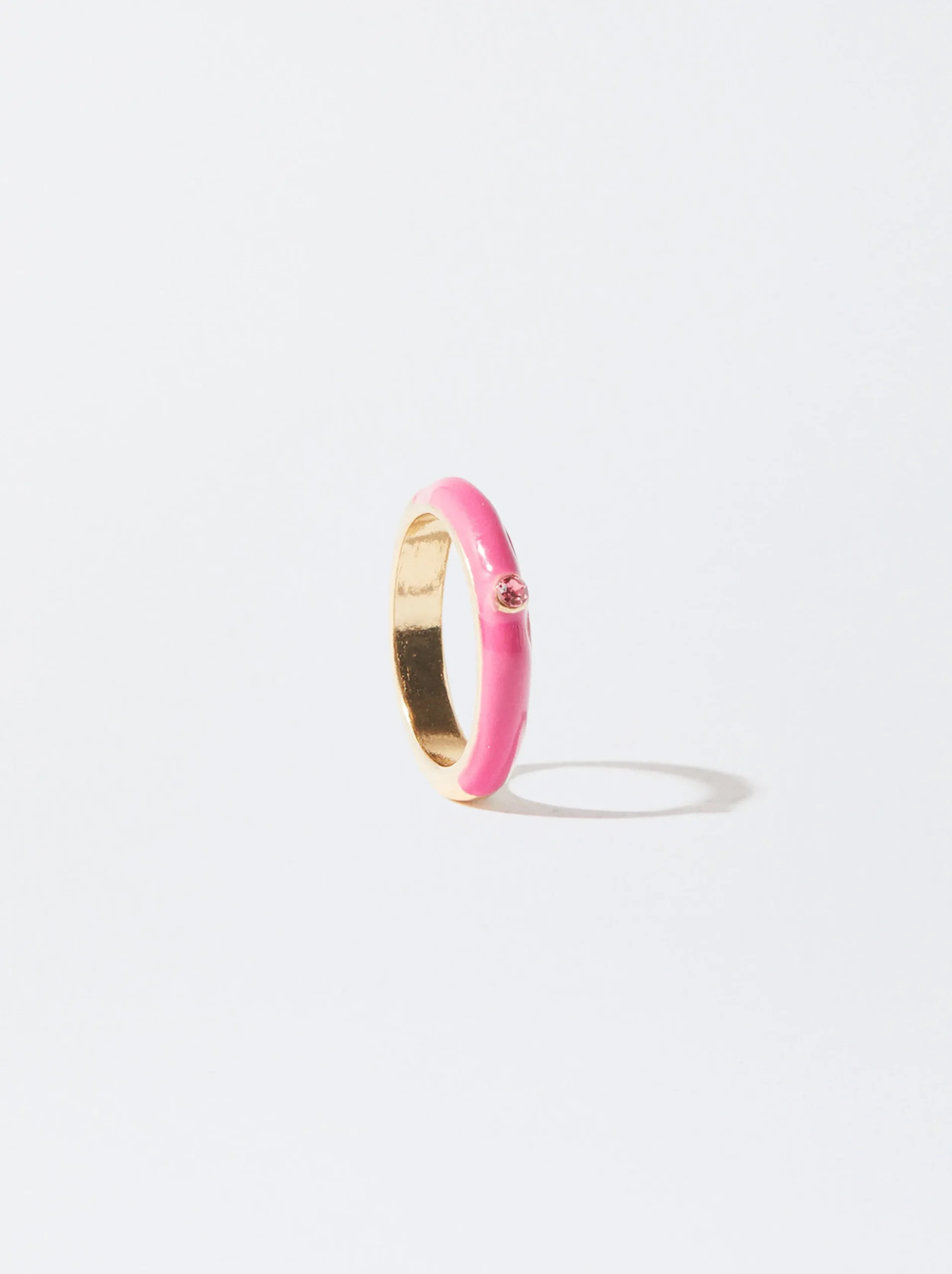PARFOIS Anillo Con Esmalte Rosa Online