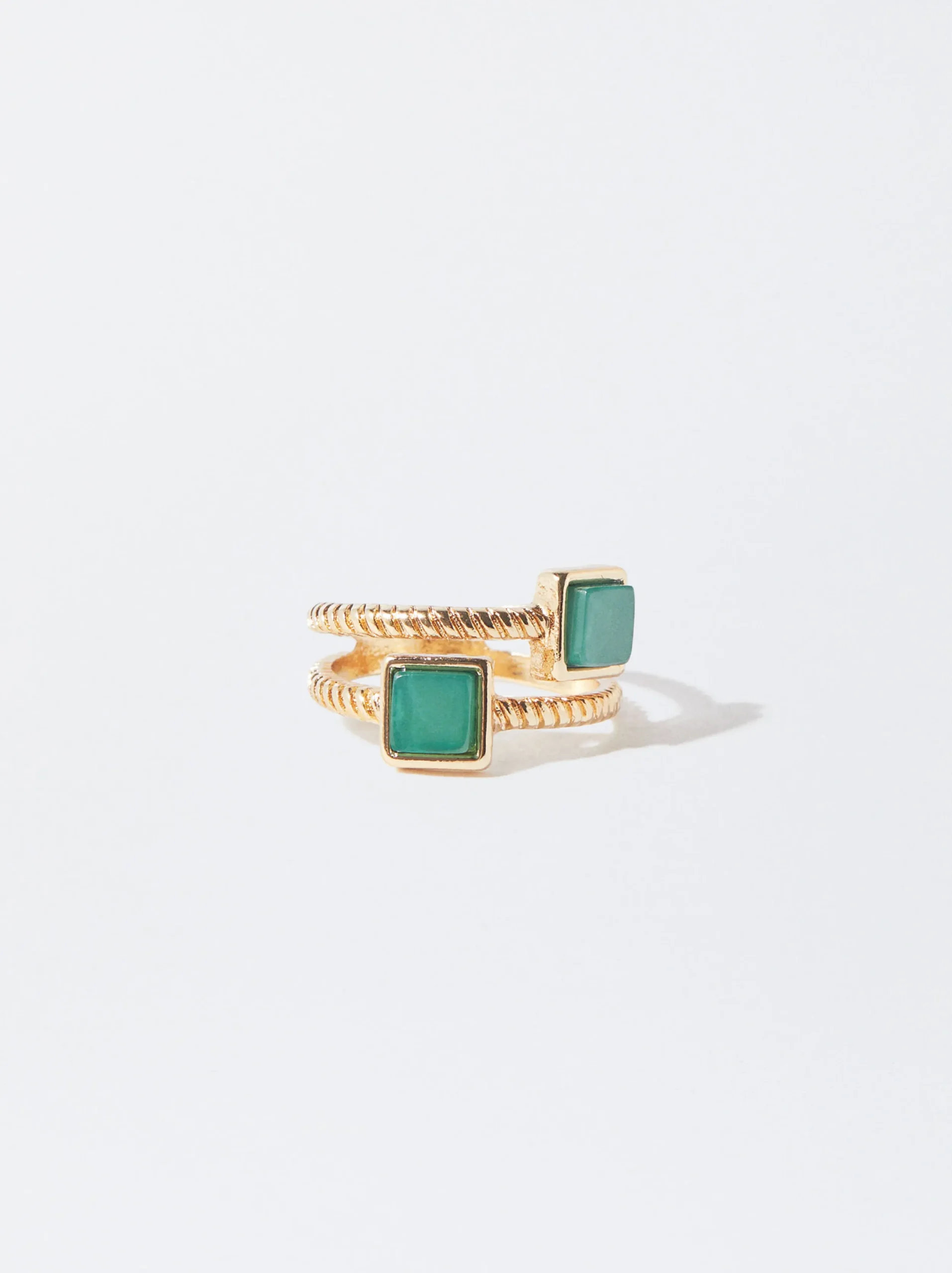 PARFOIS Anillo Con Piedra Verde Sale