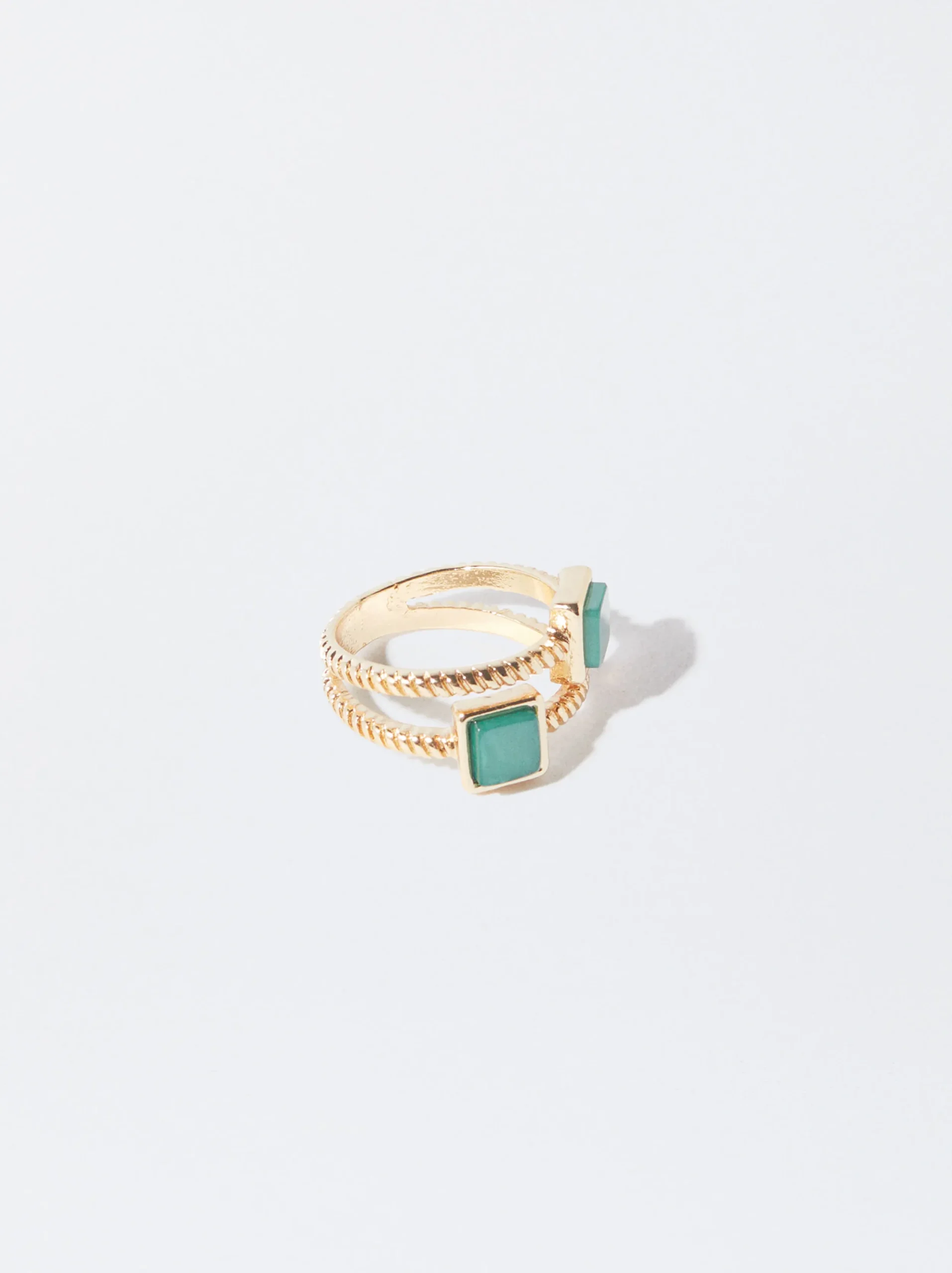 PARFOIS Anillo Con Piedra Verde Sale