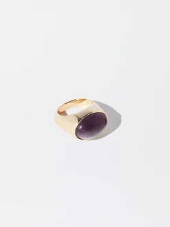 PARFOIS Anillo Con Piedra Violeta Discount
