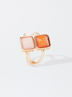 PARFOIS Anillo Con Piedra Multicor Flash Sale