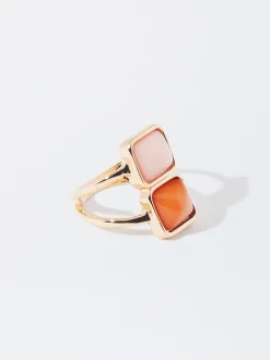 PARFOIS Anillo Con Piedra Multicor Flash Sale