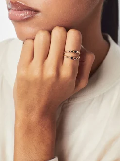 PARFOIS Anillo Con Piedra Negro Best
