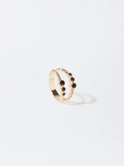 PARFOIS Anillo Con Piedra Negro Best