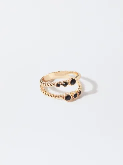 PARFOIS Anillo Con Piedra Negro Best