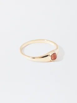 PARFOIS Anillo Con Piedra Azul Outlet