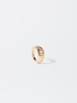 PARFOIS Anillo Con Piedra Verde Cheap