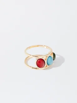 PARFOIS Anillo Con Piedras Multicor Store