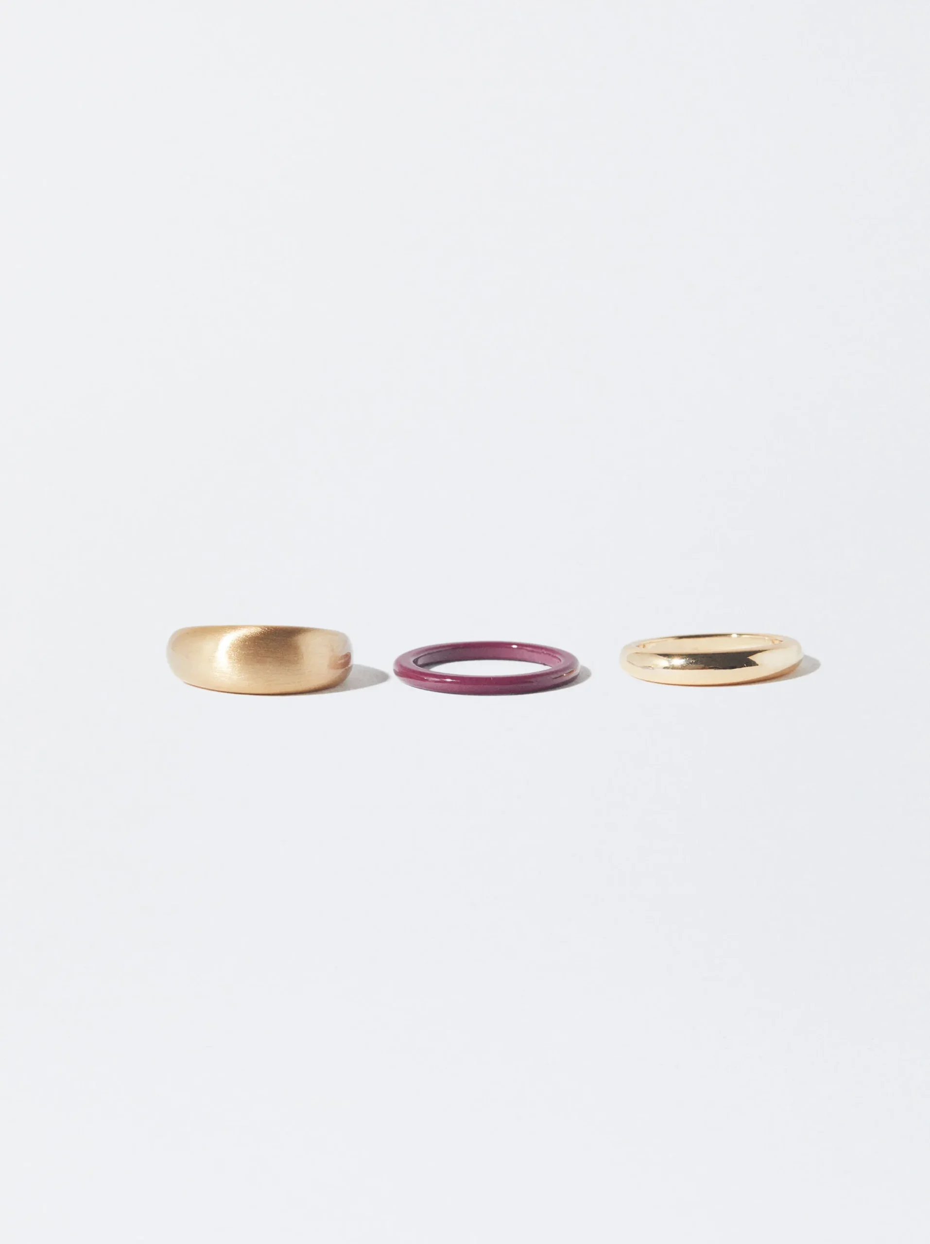 PARFOIS Anillo Con Resina Burdeos Cheap