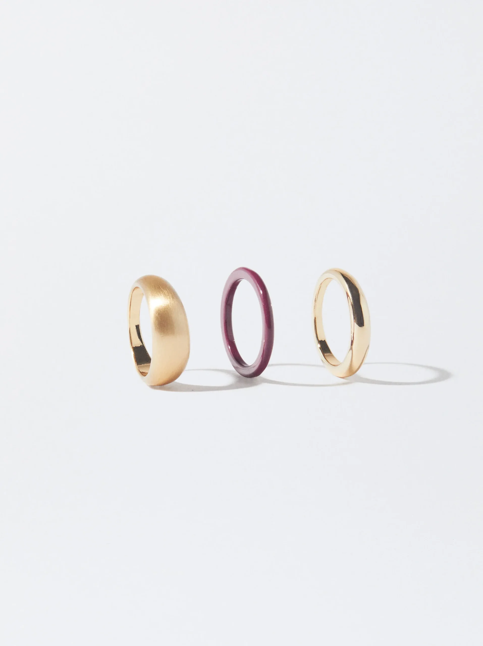 PARFOIS Anillo Con Resina Burdeos Cheap
