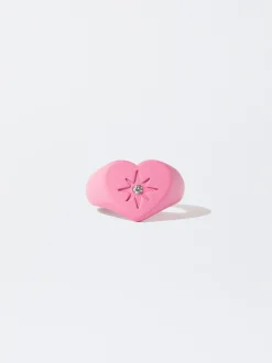 PARFOIS Anillo Corazón Rosa Fashion