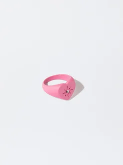 PARFOIS Anillo Coraz&oacute;n Rosa Fashion