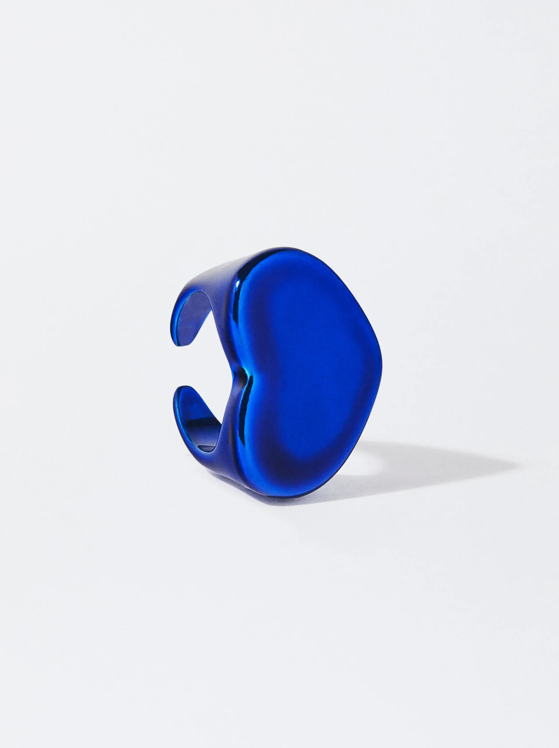 PARFOIS Anillo Corazón Metalizado Azul Flash Sale