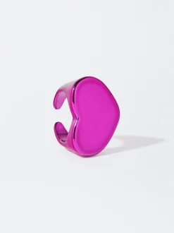 PARFOIS Anillo Coraz&oacute;n Metalizado Fucsia Online