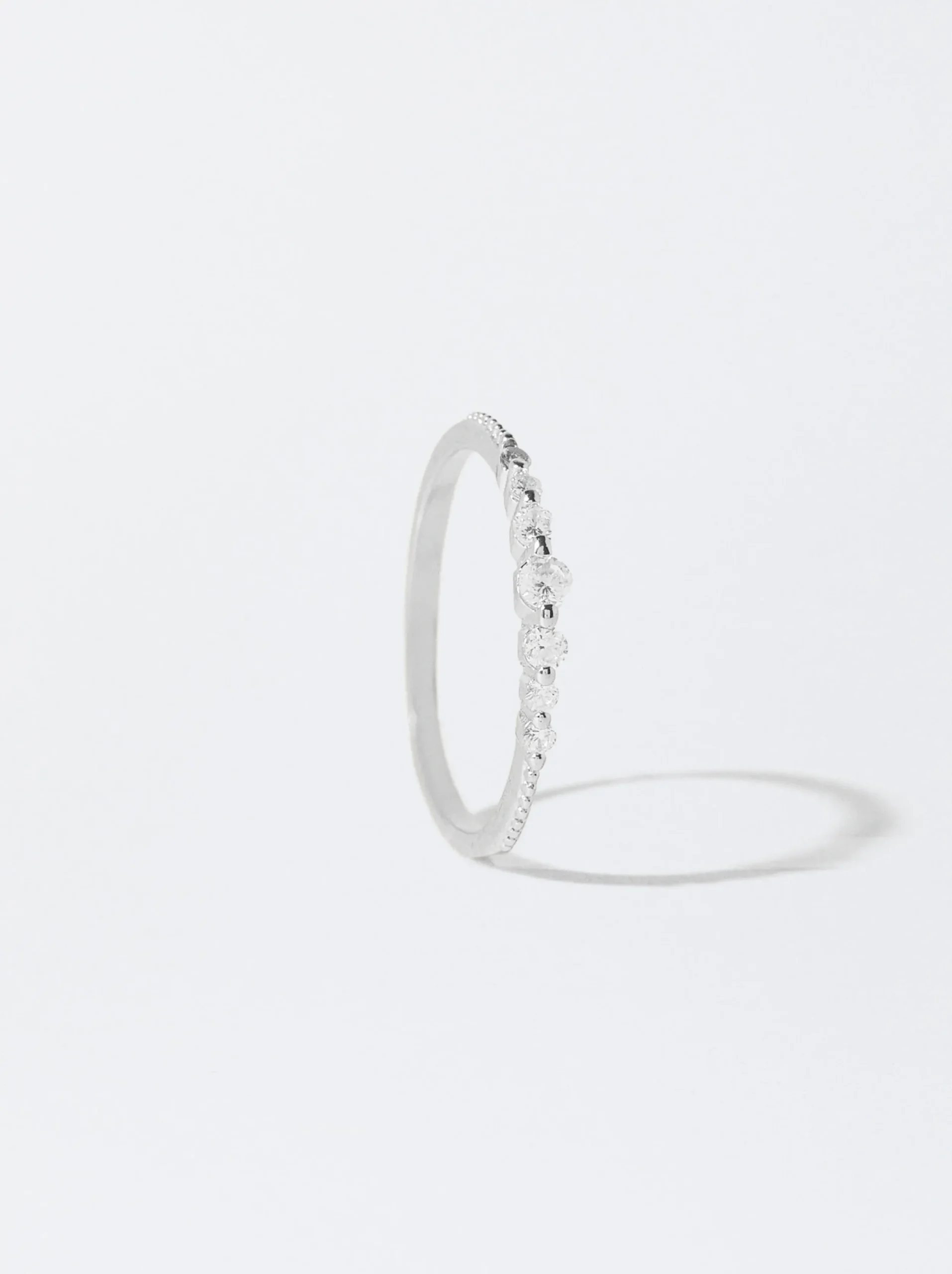 PARFOIS Anillo De Plata 925 Con Circonitas Plateado Clearance