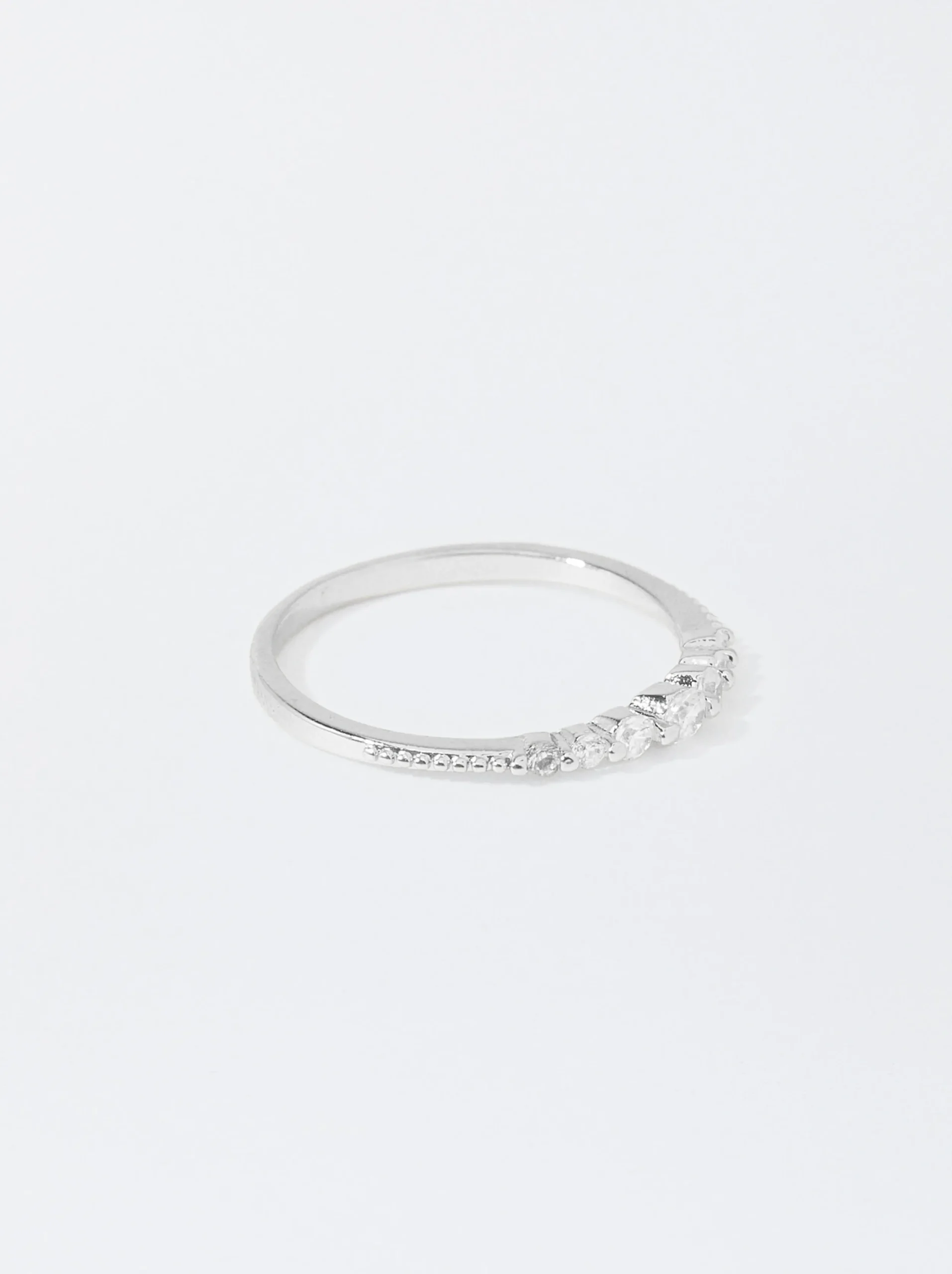 PARFOIS Anillo De Plata 925 Con Circonitas Plateado Clearance