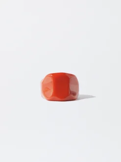 PARFOIS Anillo De Resina Naranja Shop
