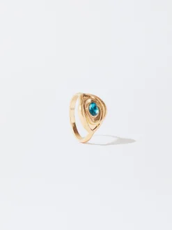 PARFOIS Anillo Dorado Azul Outlet