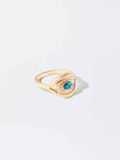 PARFOIS Anillo Dorado Azul Outlet