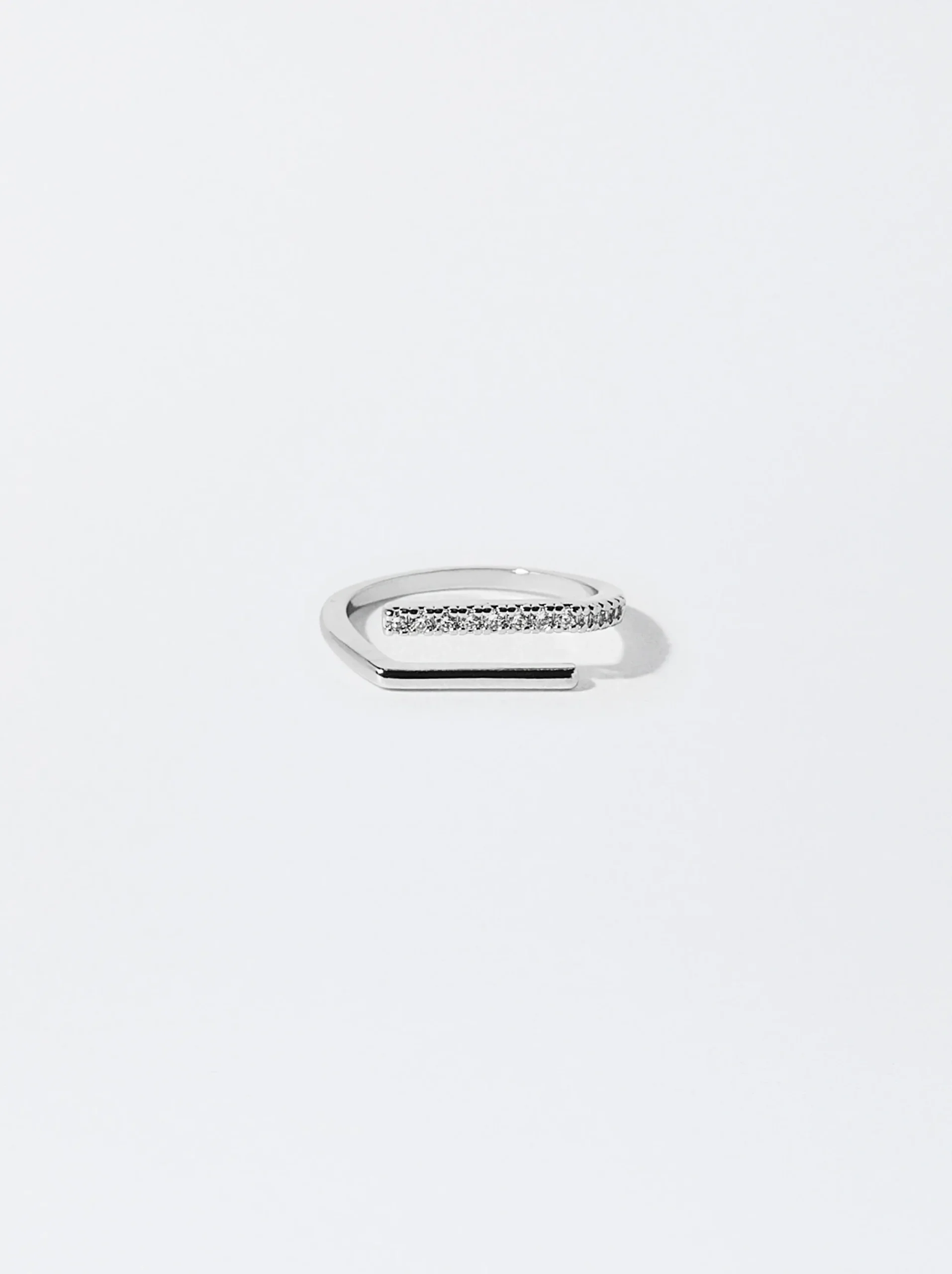 PARFOIS Anillo Dorado Con Circonitas Plateado Clearance