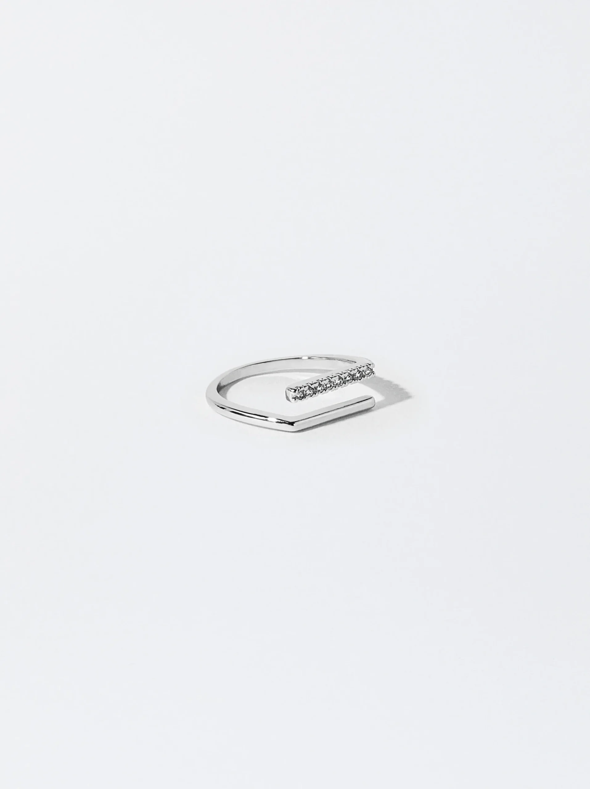 PARFOIS Anillo Dorado Con Circonitas Plateado Clearance