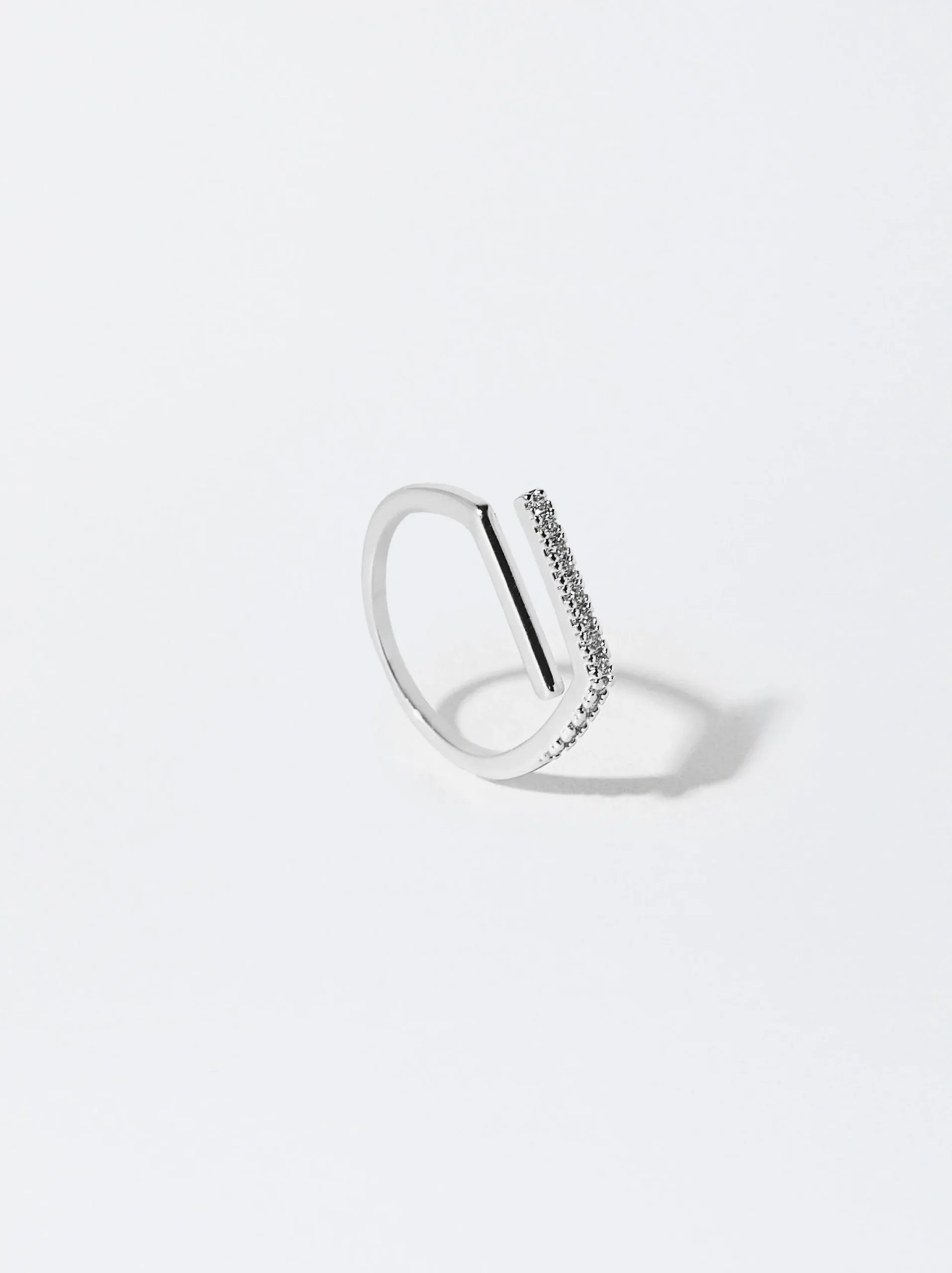 PARFOIS Anillo Dorado Con Circonitas Plateado Clearance