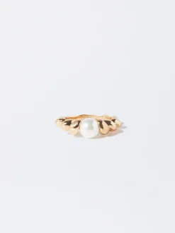 PARFOIS Anillo Con Piedra Dorado Clearance